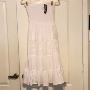 Strapless cotton dress